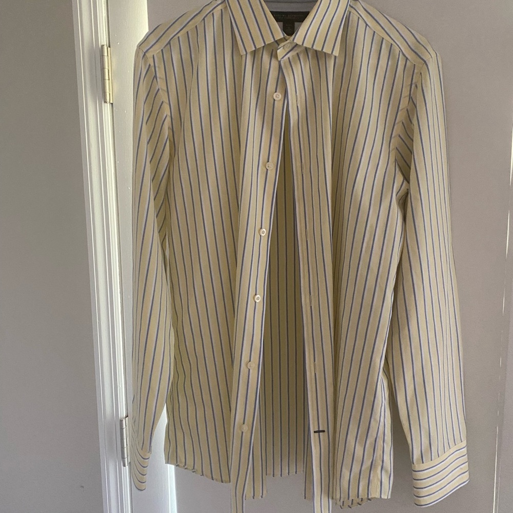 Banana Republic Yellow and Blue Dress Shirt